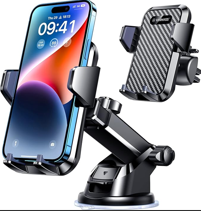 VANMASS 【65+LBS Strongest Suction & Military-Grade 2024 Ultimate Car Phone Mount